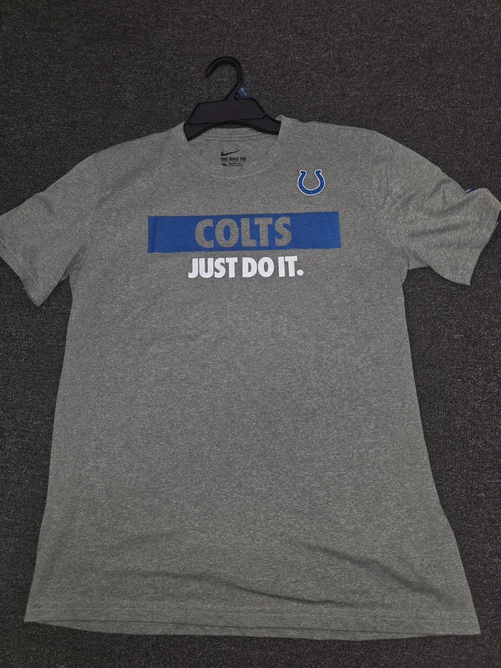 H&M Gray Colts Graphic Short Sleeve Tee with Blue Accents